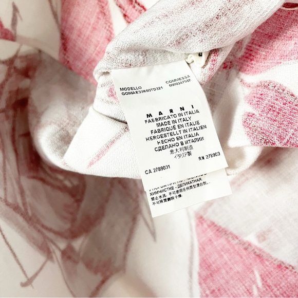 MARNI Geometric Abstract Print Linen Cotton Blend Mini Skirt Size 4-6 Waist 28” - Picture 5 of 9